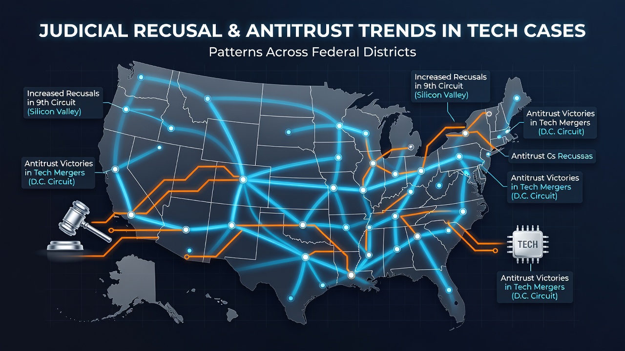 Examining Recusal Trends in Antitrust Litigation Involving Technology Companies Across Federal Districts