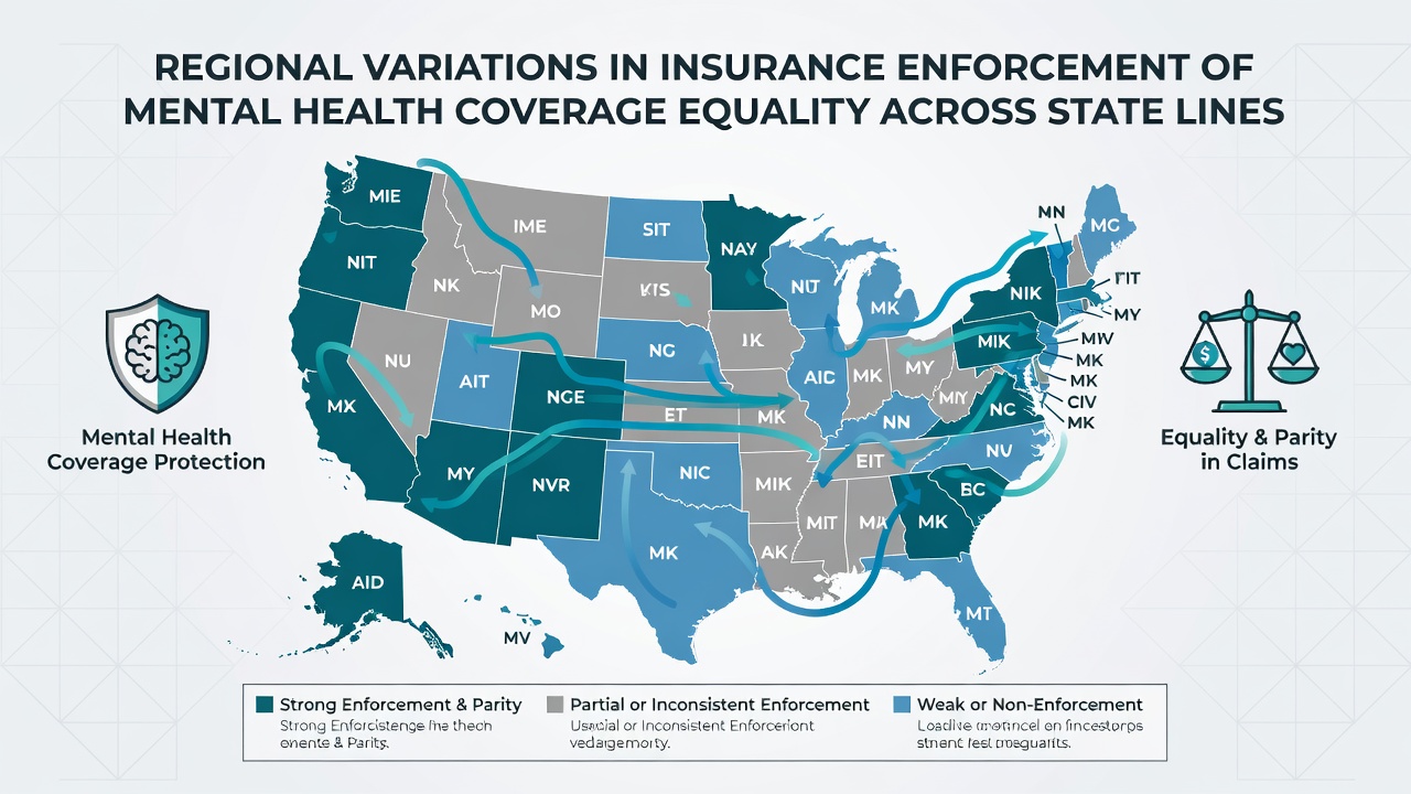 Graph illustrating enforcement activity levels by state with color-coded regional breakdowns